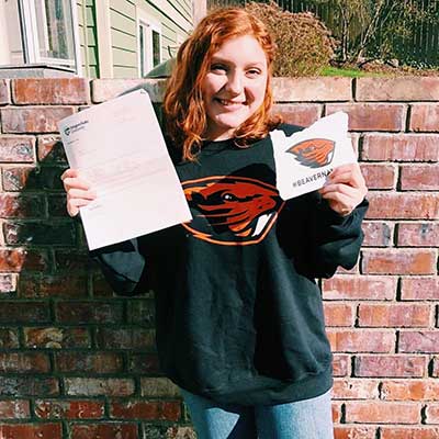 Svea's Instagram post about OSU accepting them