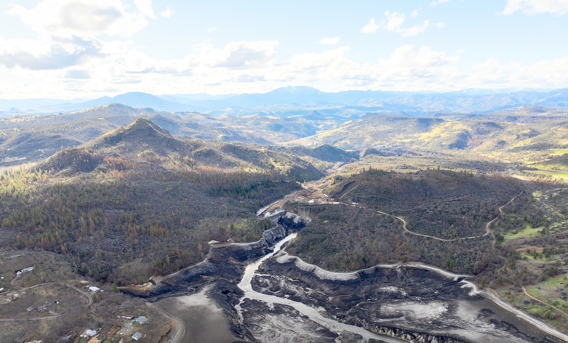 A view of the Klamath River and surrounding area.