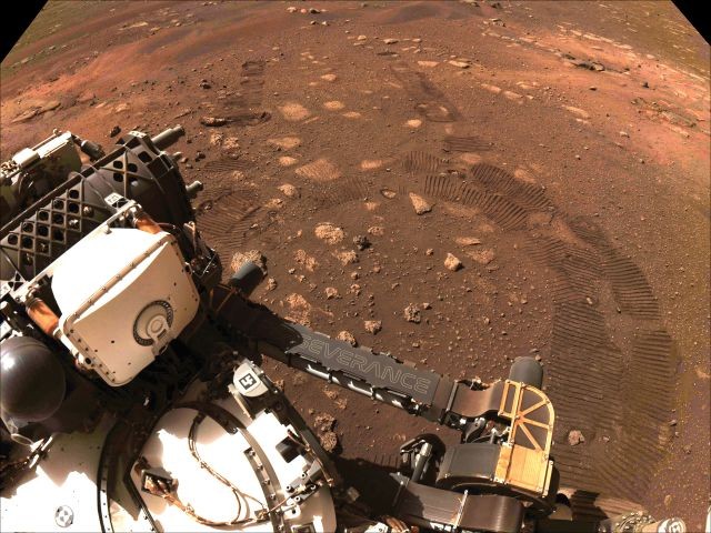 rover driving on Mars